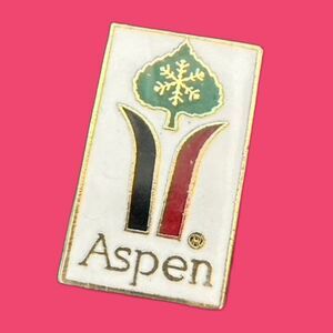 Aspen Vintage Lapel Hat Coat Ski Pin - New old stock